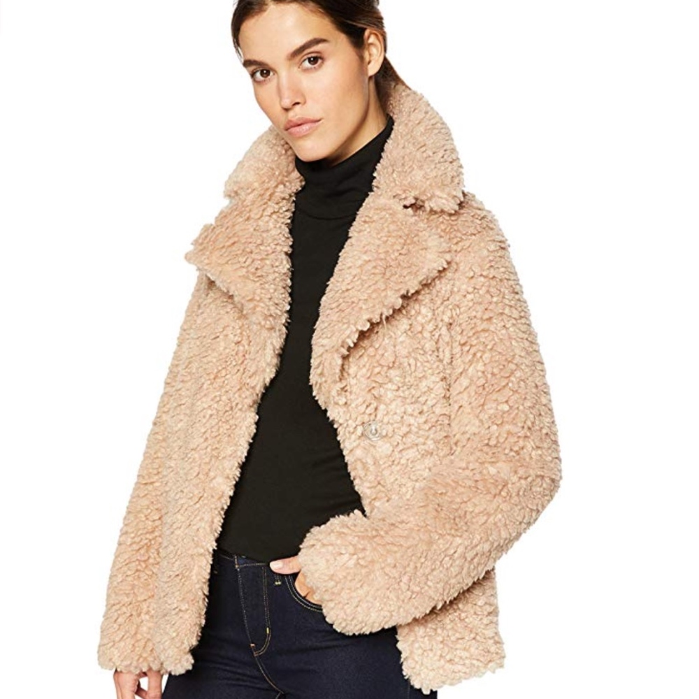 Kensie Women's Short Fuax Fur Coat